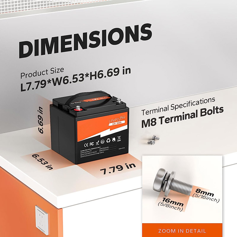 12V 200Ah LiFePO4 Batería de iones de litio Batería de ciclo profundo -  Flykol